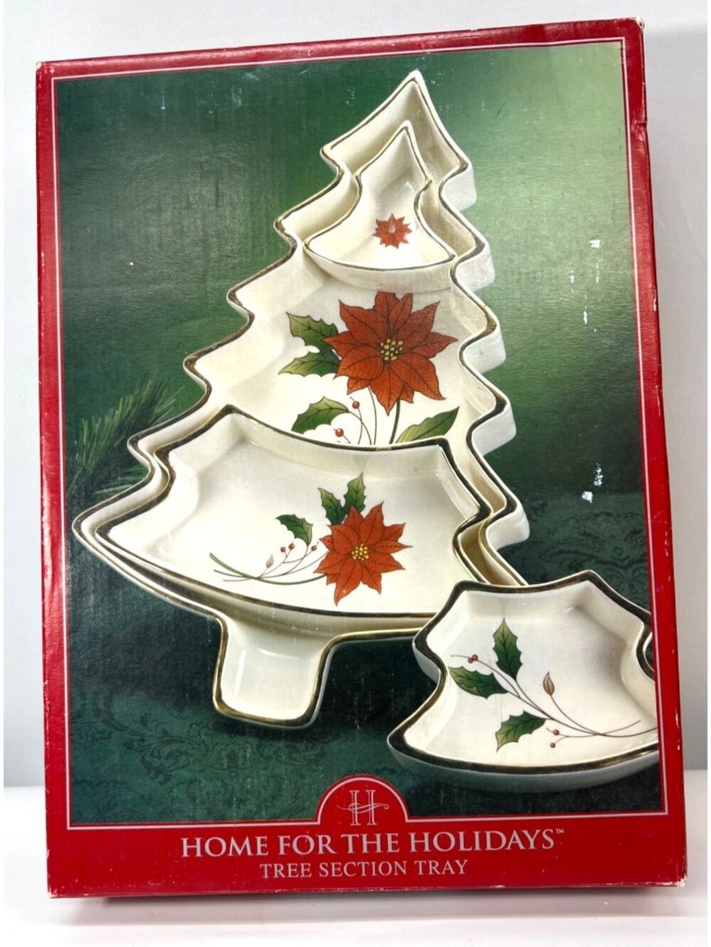 Royal Home For The Holidays Tree Section Tray Set Of 4